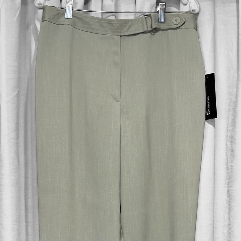 Jones NY Light Sage Green Blazer PantSuit 2Pc Set Sz 12 NWT High Waist Loose Fit - Picture 5 of 16